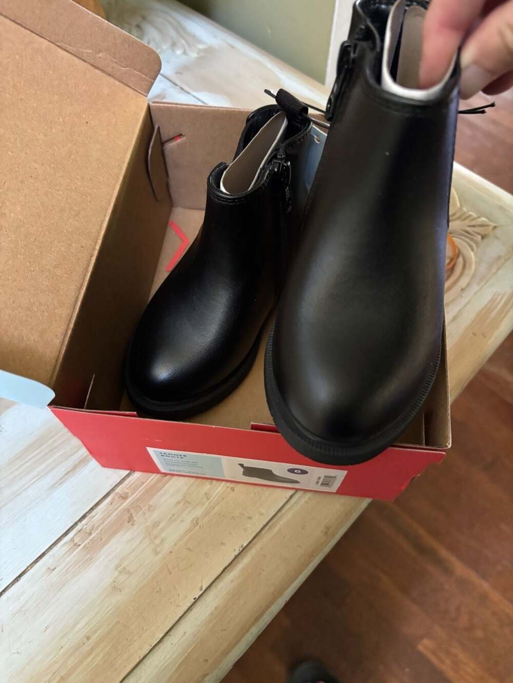 Cat & Jack Toddler Tanner Boots Size 6 Black